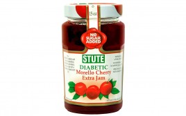 Stute Diabetic Morello Cherry - Extra Jam   Glass Jar  430 grams